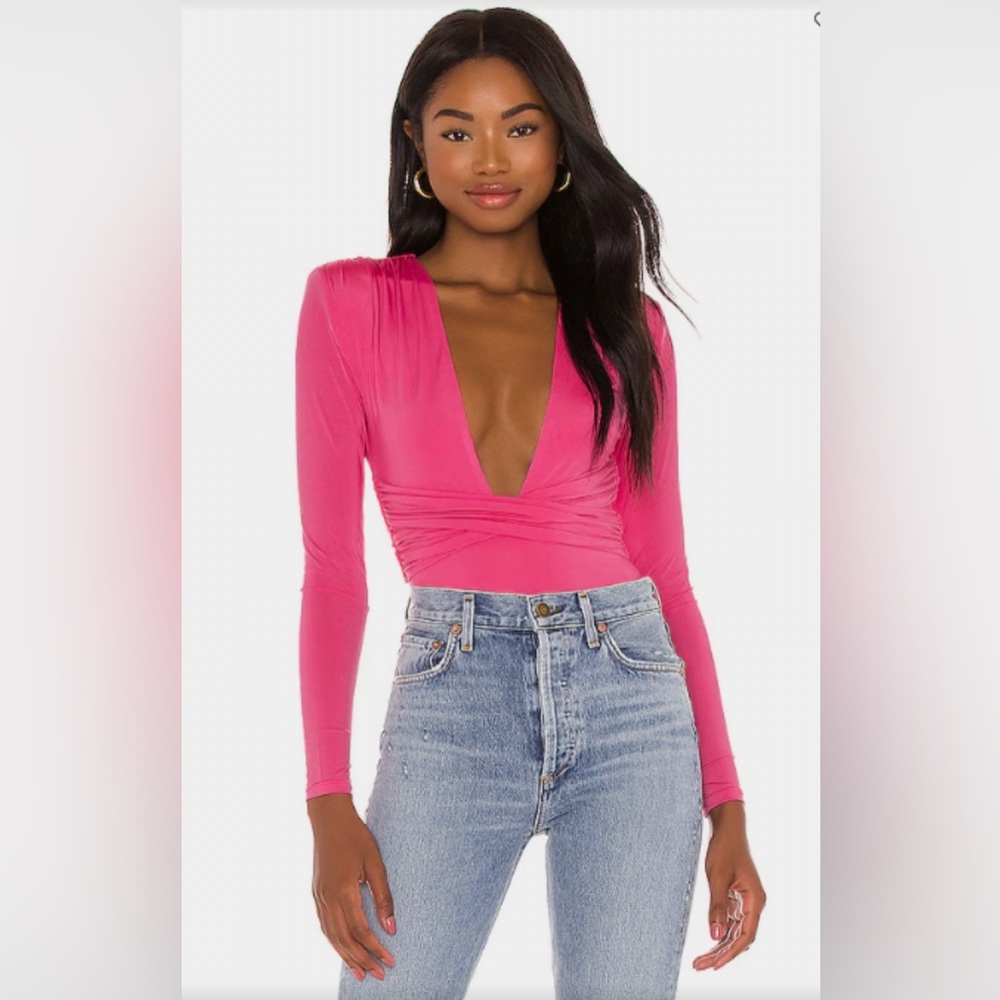 NWOT Loves And Friends Anya Hot Pink Bodysuit